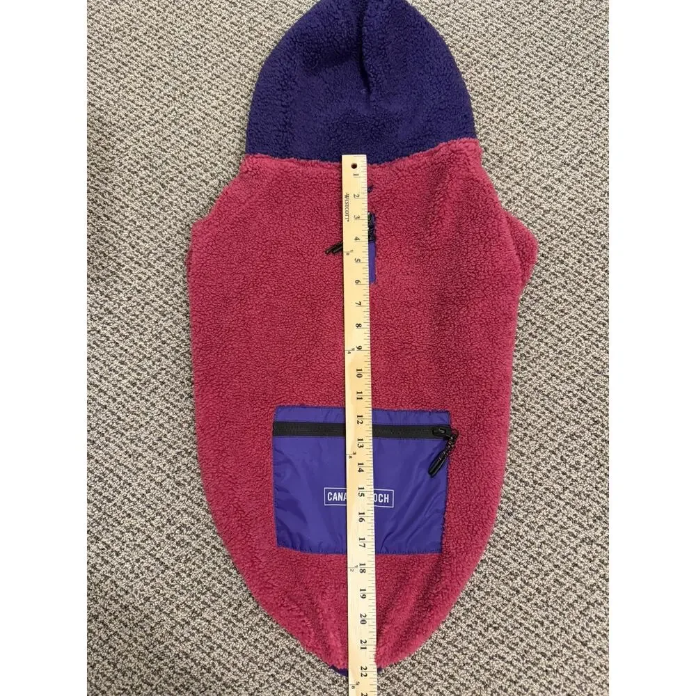 Dog Sherpa Fleece Sweater Hoodie Size 22 Purple Pink Warm Dog Coat Canada Pooch